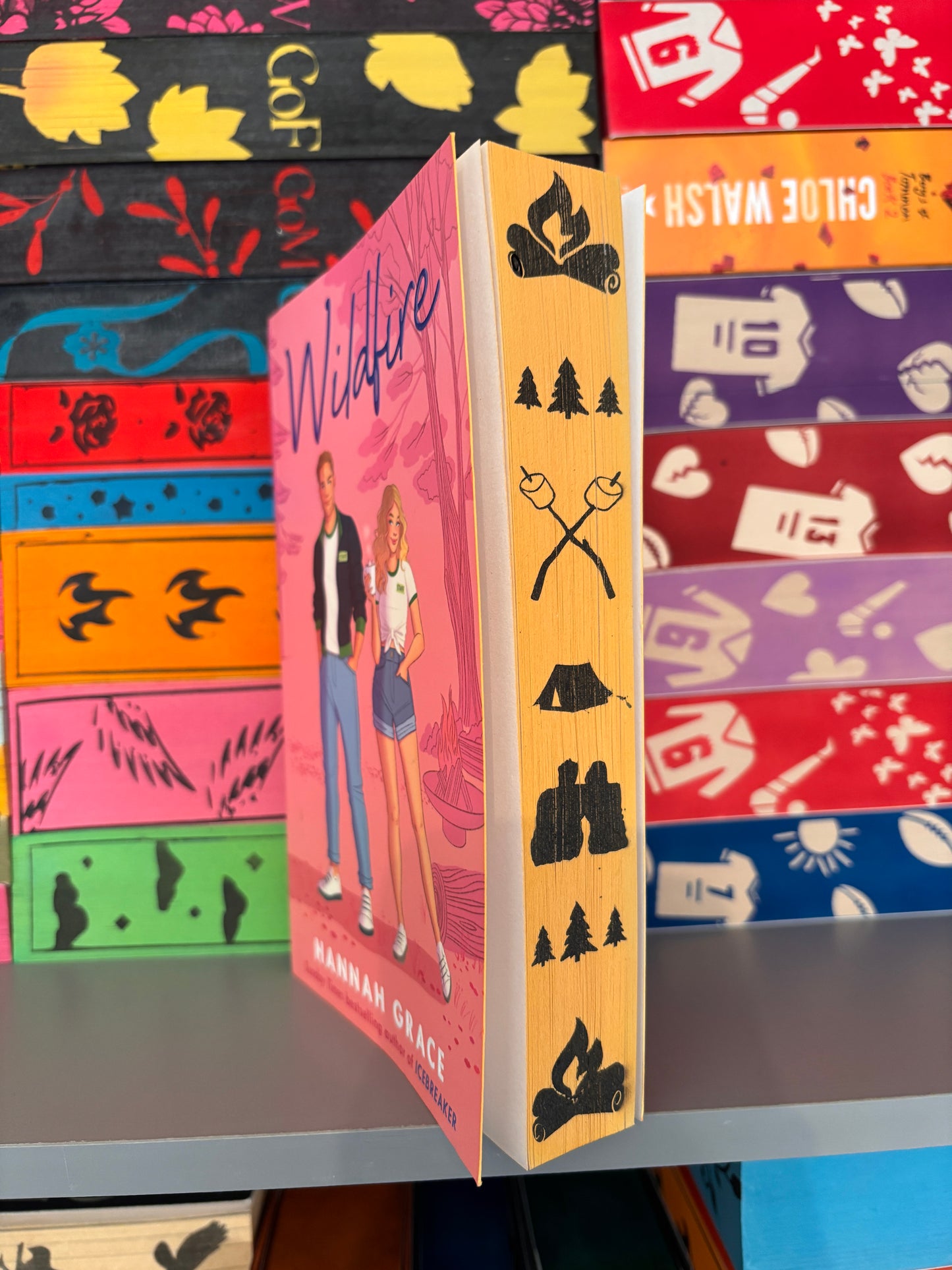 Wildfire hand sprayed edge paperback book