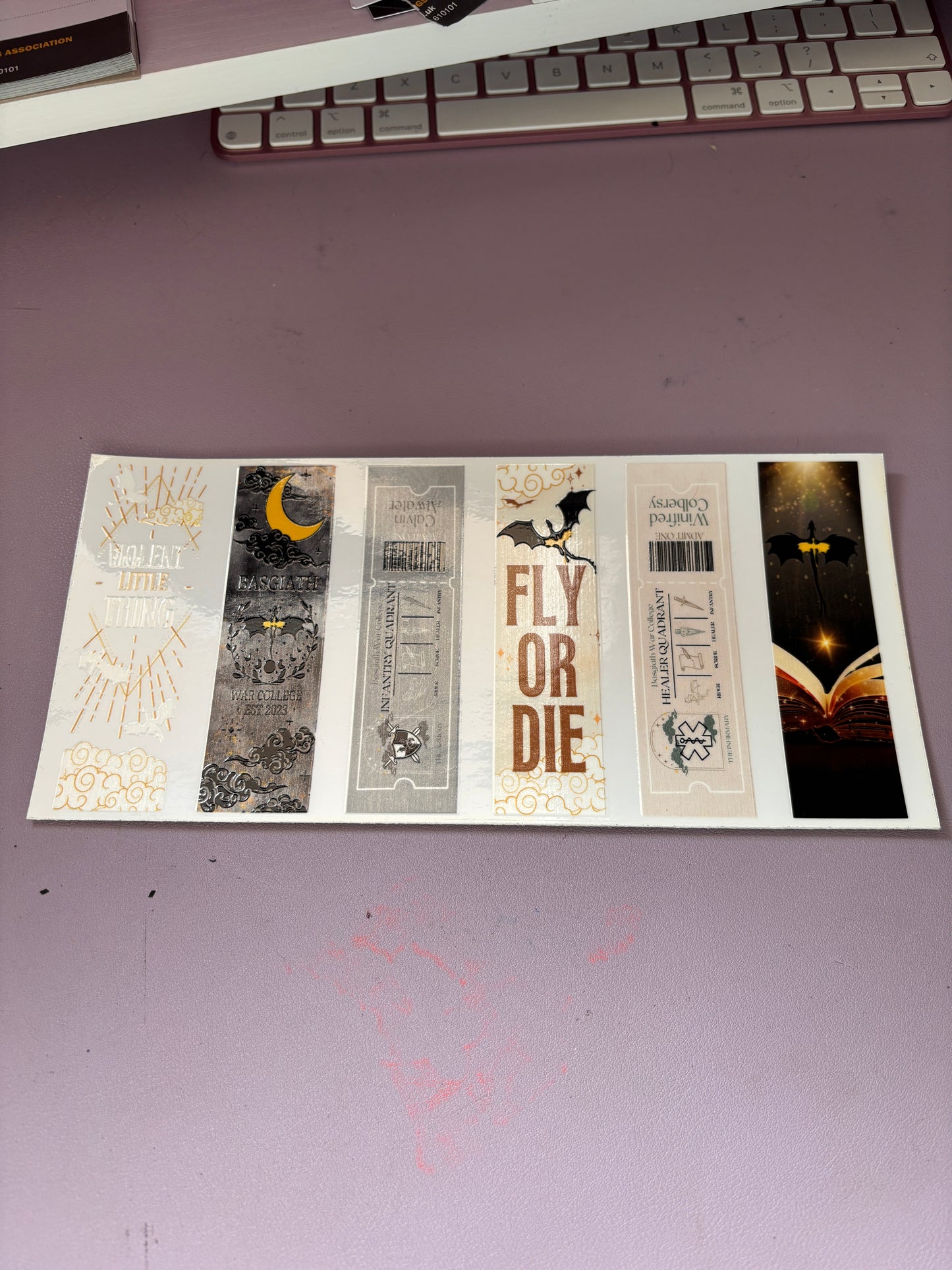 Fourth Wing UV DTF Bookmark Wrap