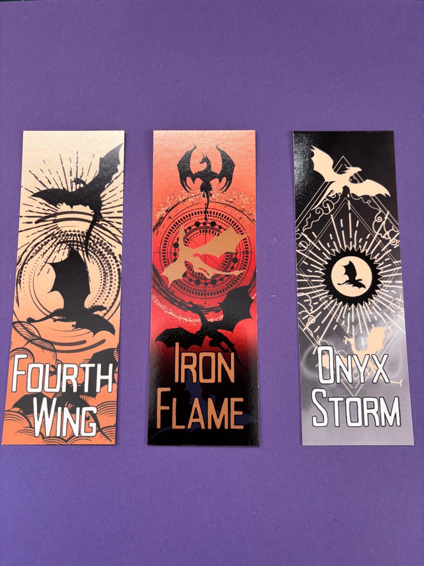 Fourth Wing Trilogy Bookmarks