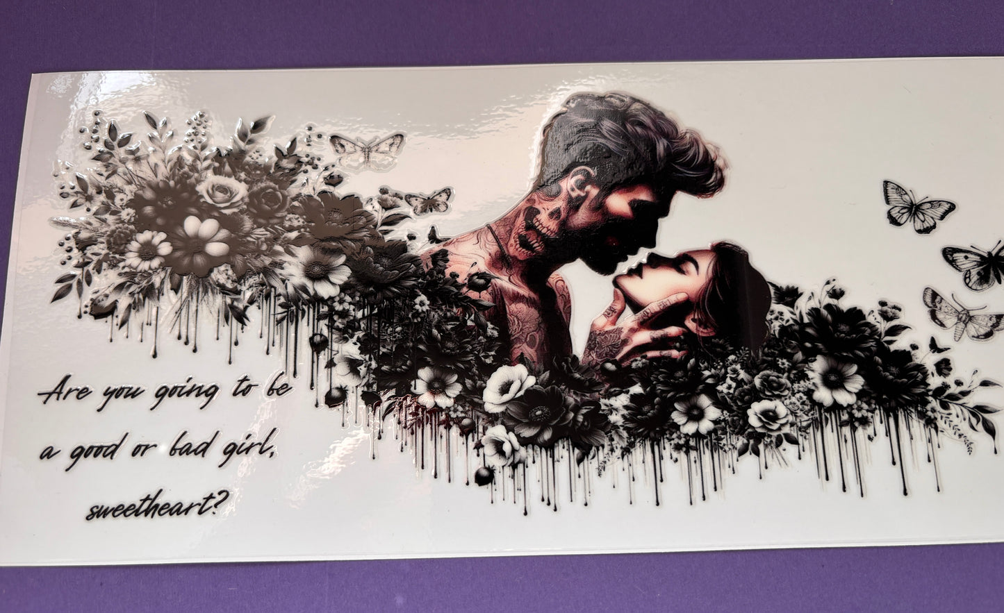 Dark romance UV DTF Wraps