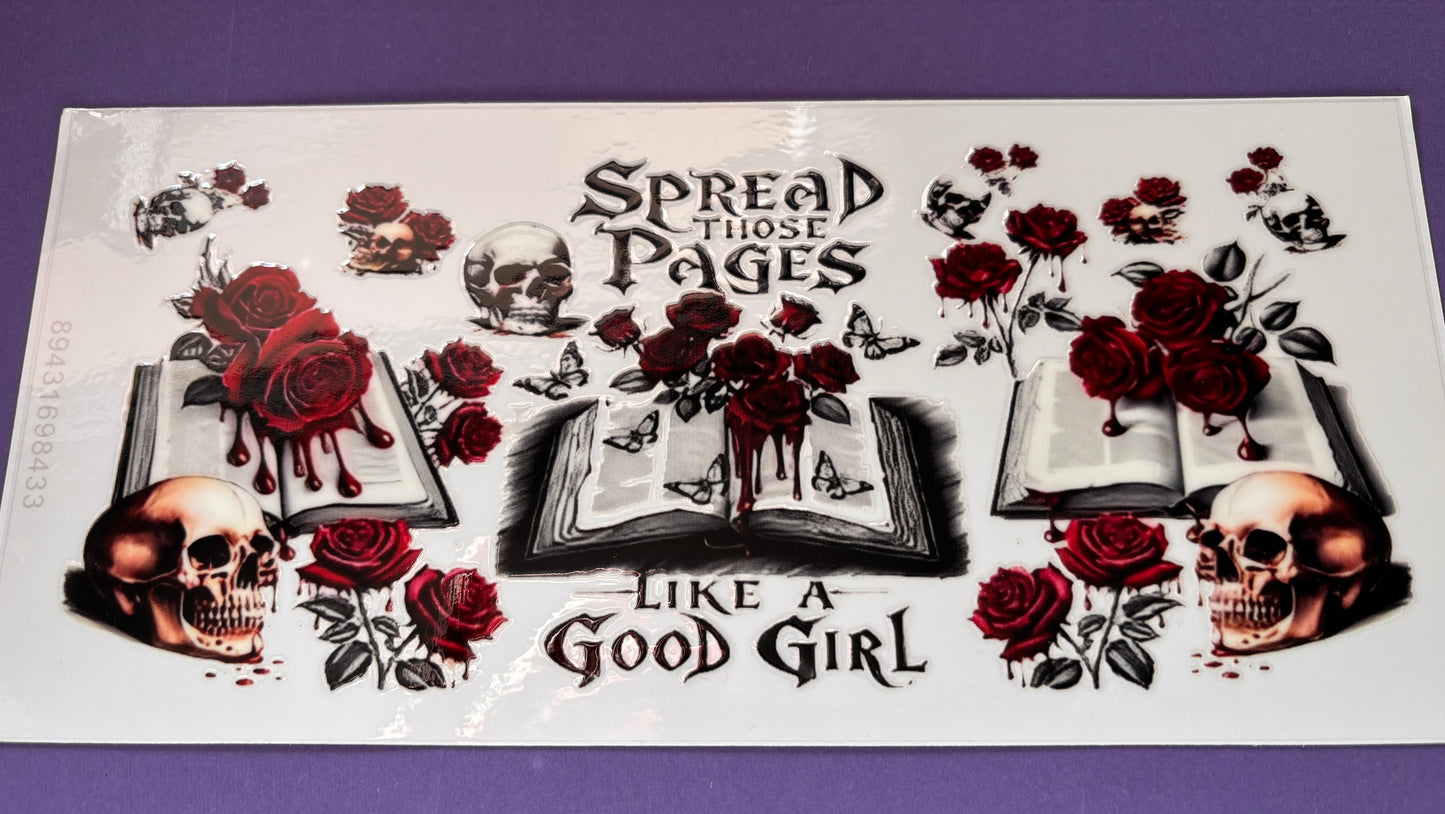 Dark romance UV DTF Wraps