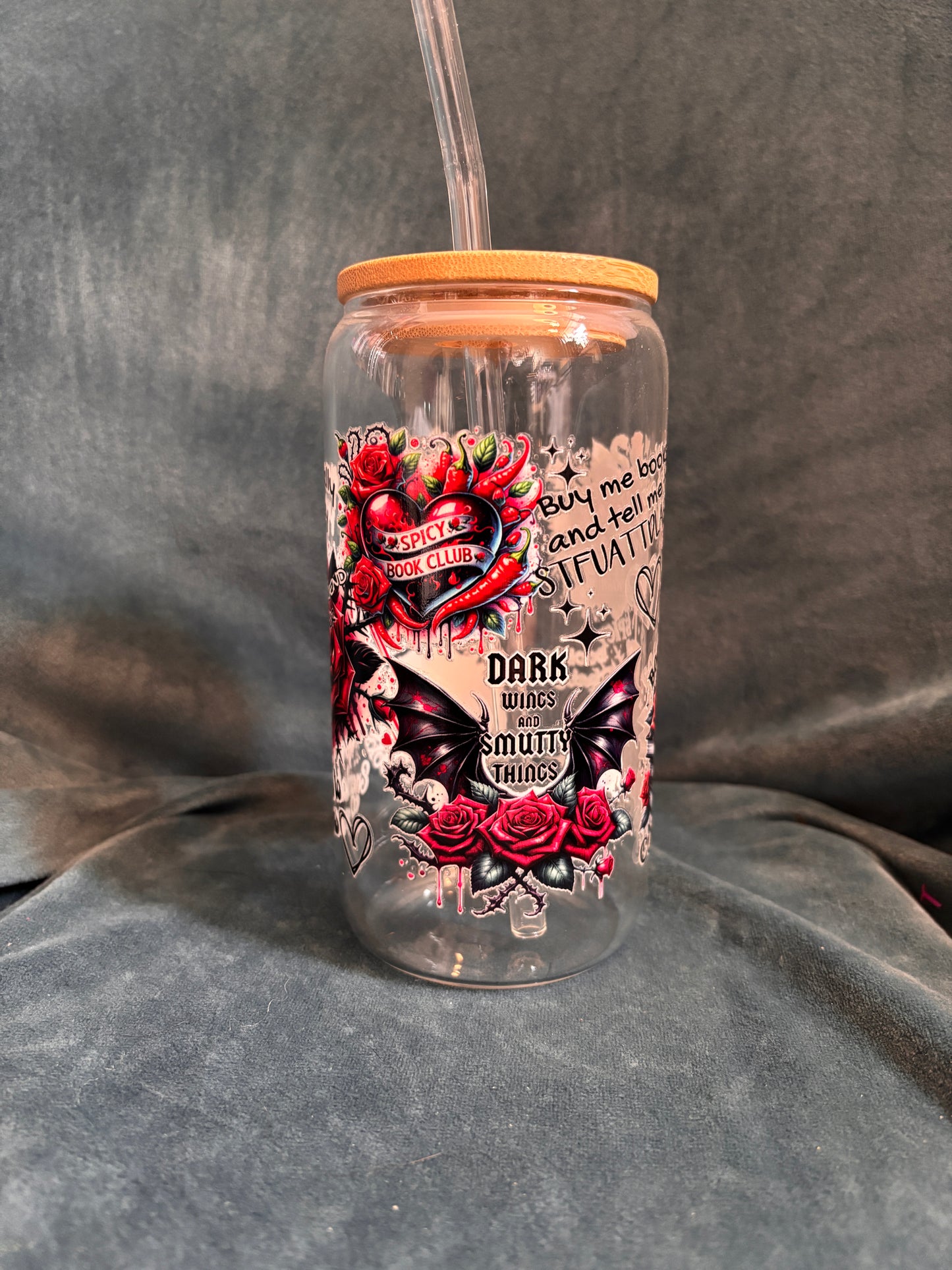 Dark Romance themed Libby glass