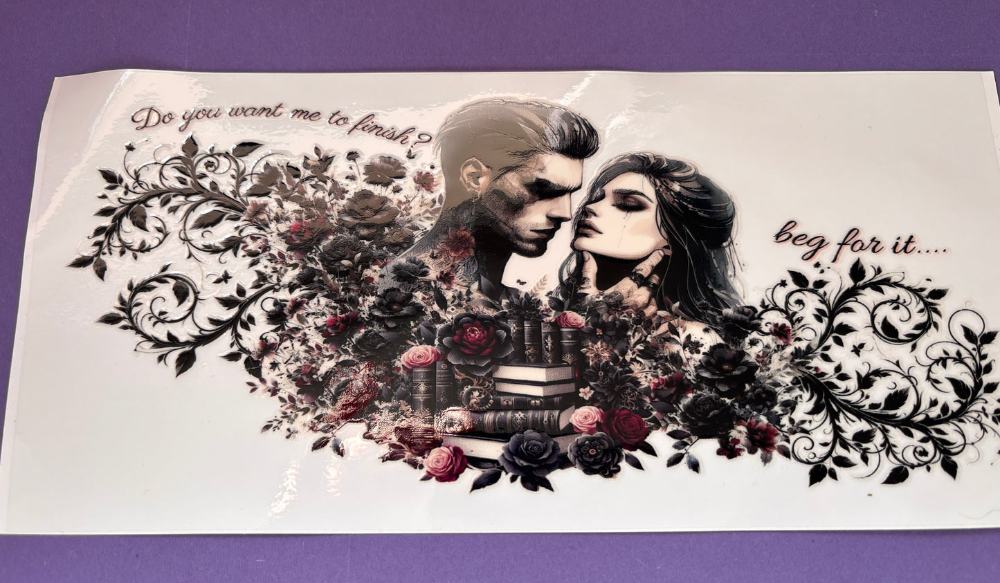 Dark romance UV DTF Wraps