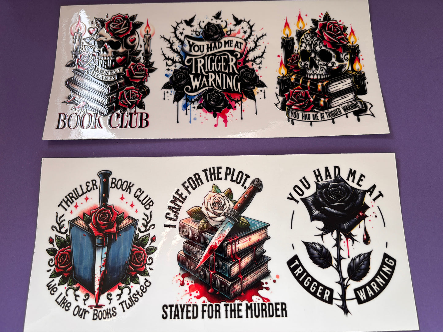 Dark romance UV DTF Wraps