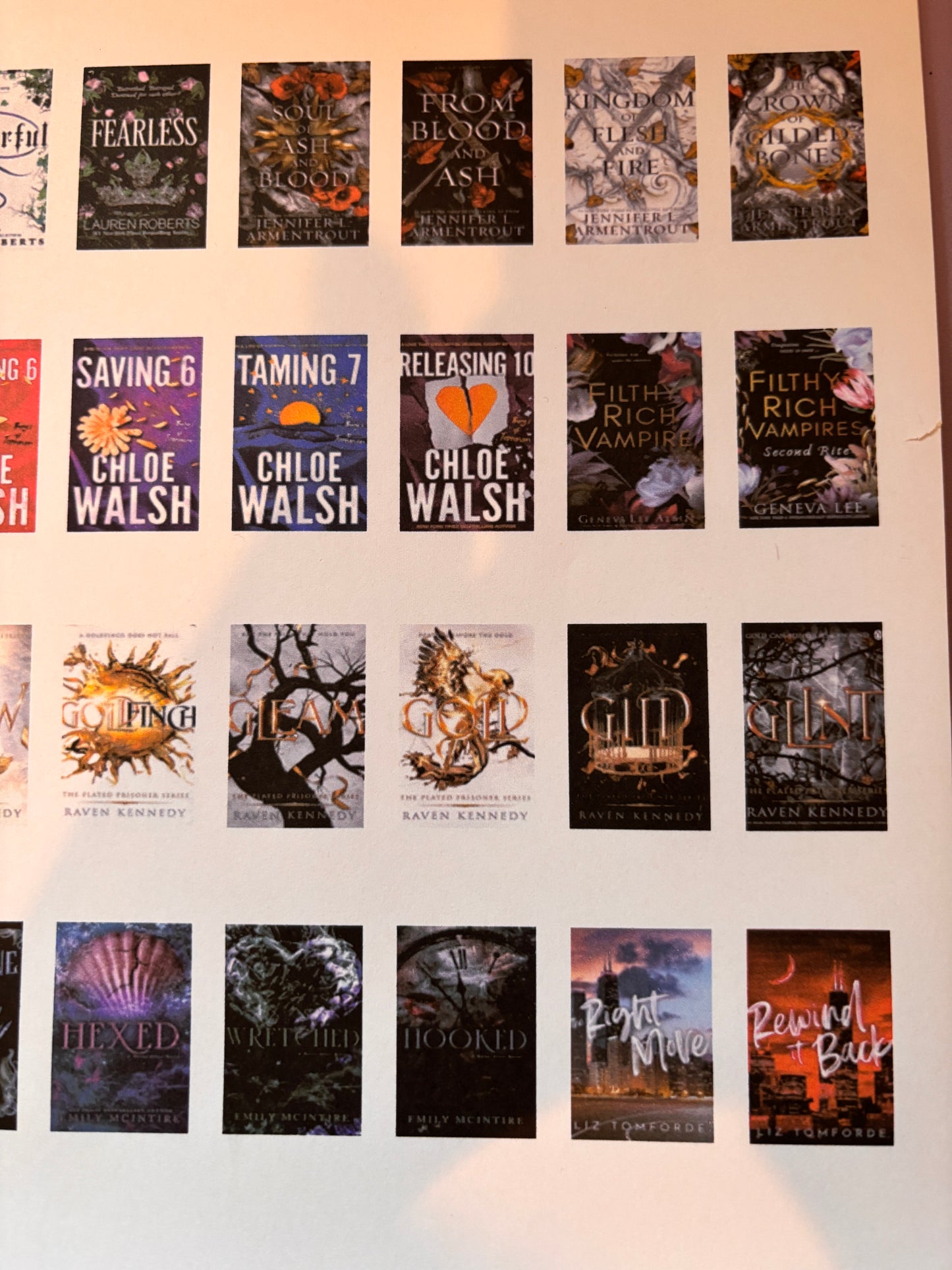 96 TikTok Popular Book Covers on sticker paper