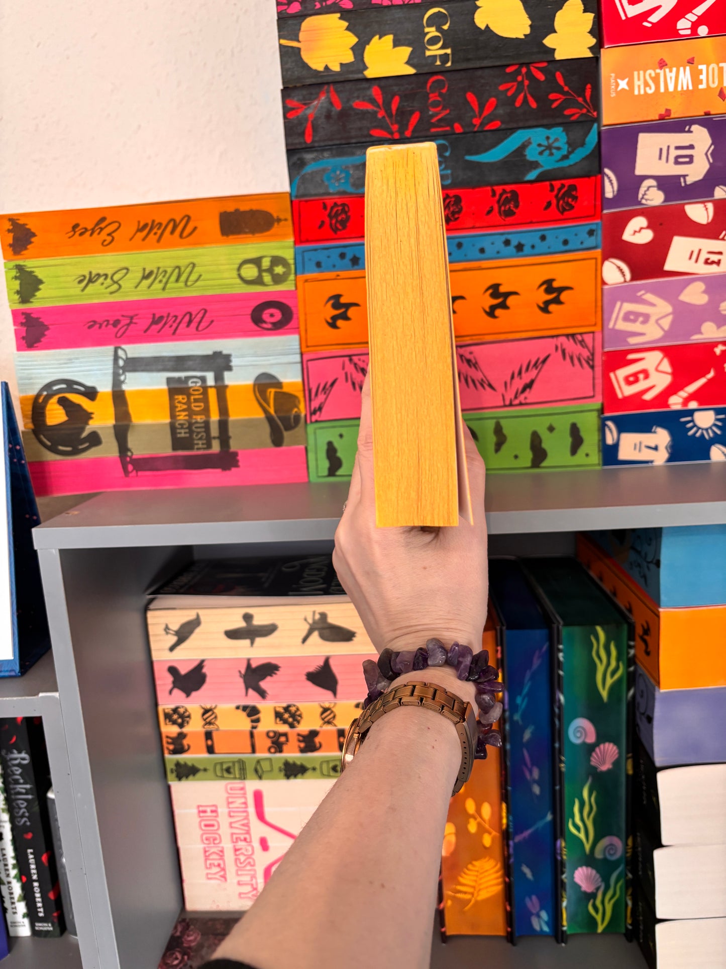 Wildfire hand sprayed edge paperback book