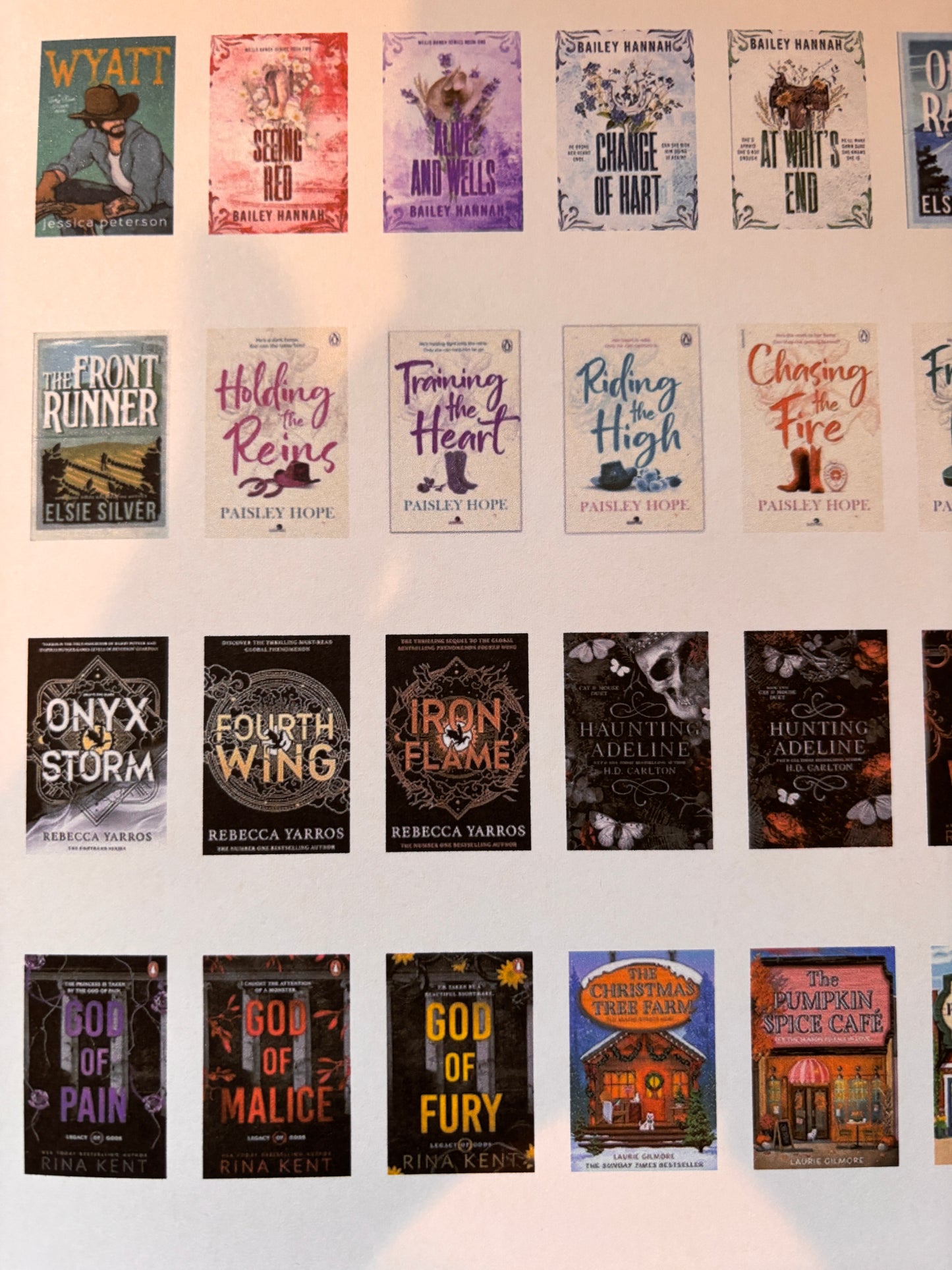 96 TikTok Popular Book Covers on sticker paper