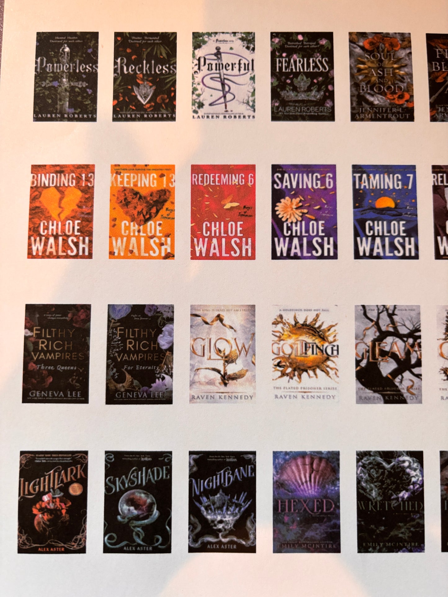 96 TikTok Popular Book Covers on sticker paper