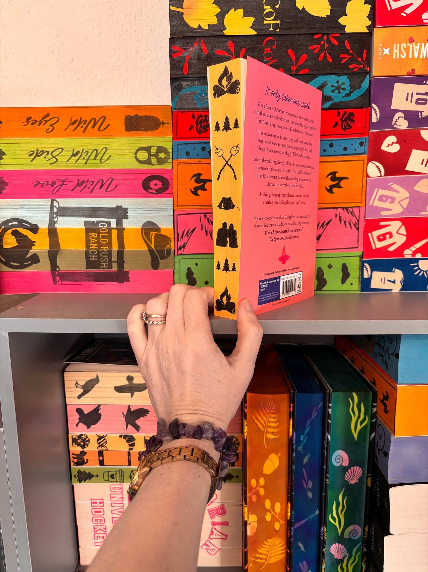 Wildfire hand sprayed edge paperback book