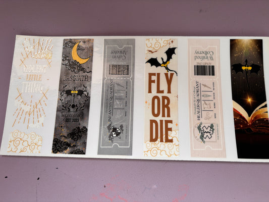 Fourth Wing UV DTF Bookmark Wrap