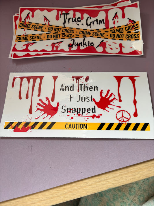 True crime UV DTF Wraps