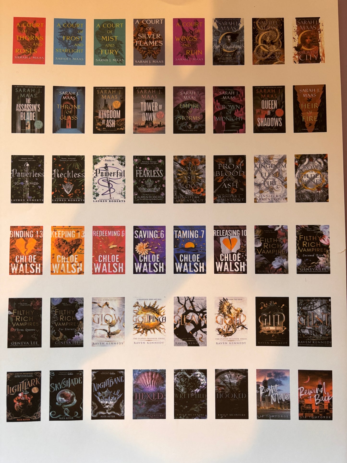 96 TikTok Popular Book Covers on sticker paper