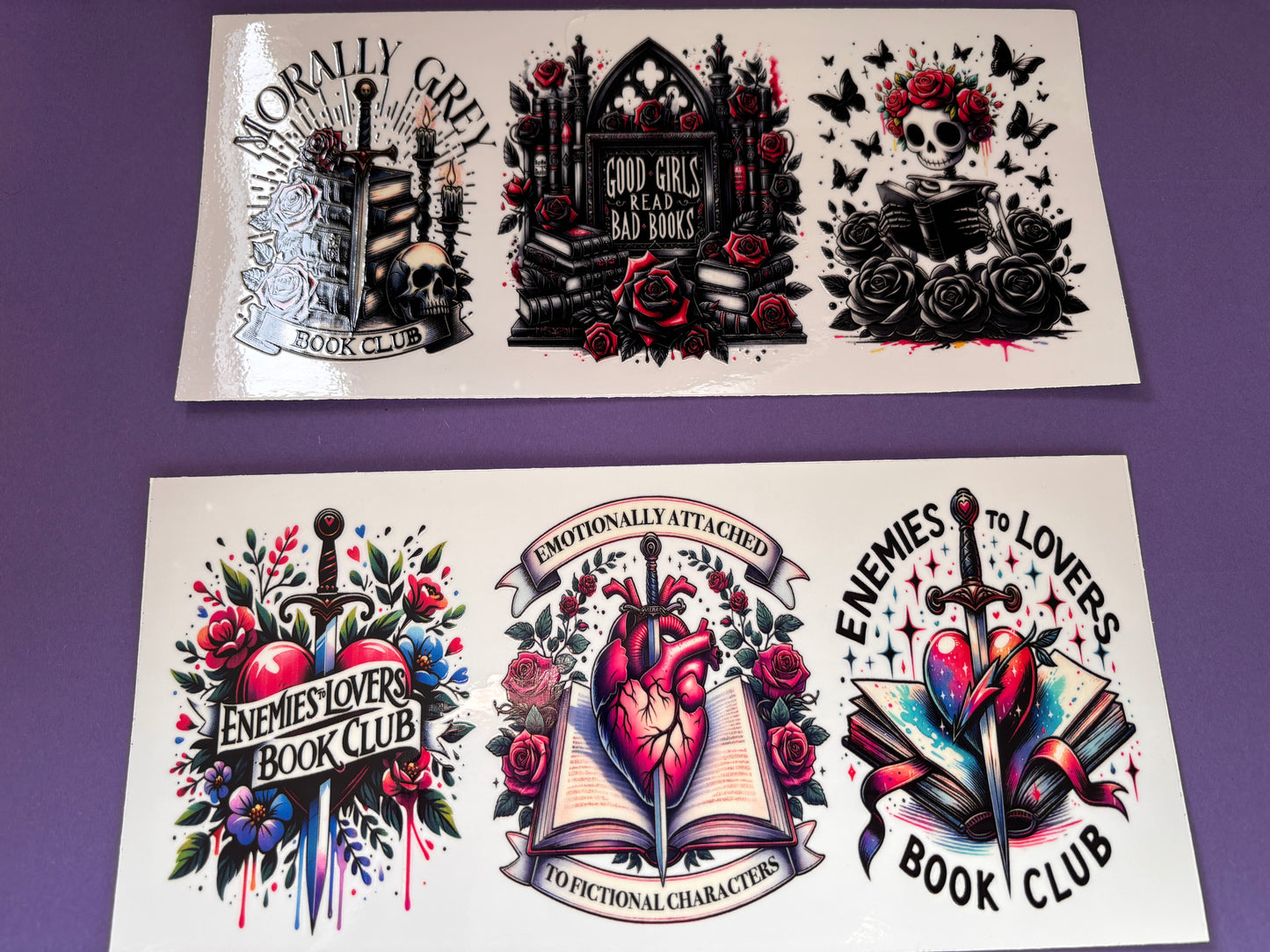 Dark romance UV DTF Wraps