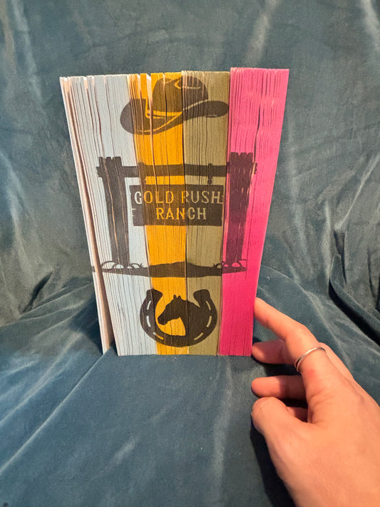 Gold Rush Ranch by Elsie Silver hand sprayed paperback books