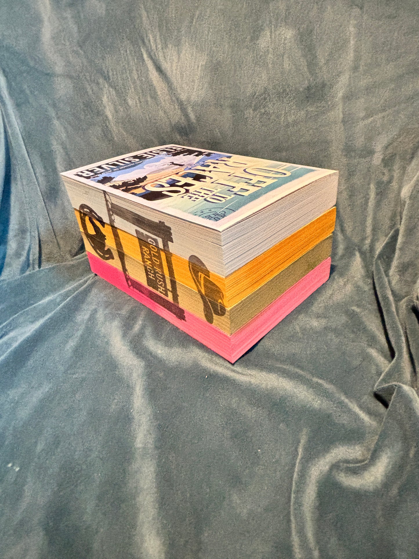 Gold Rush Ranch by Elsie Silver hand sprayed paperback books