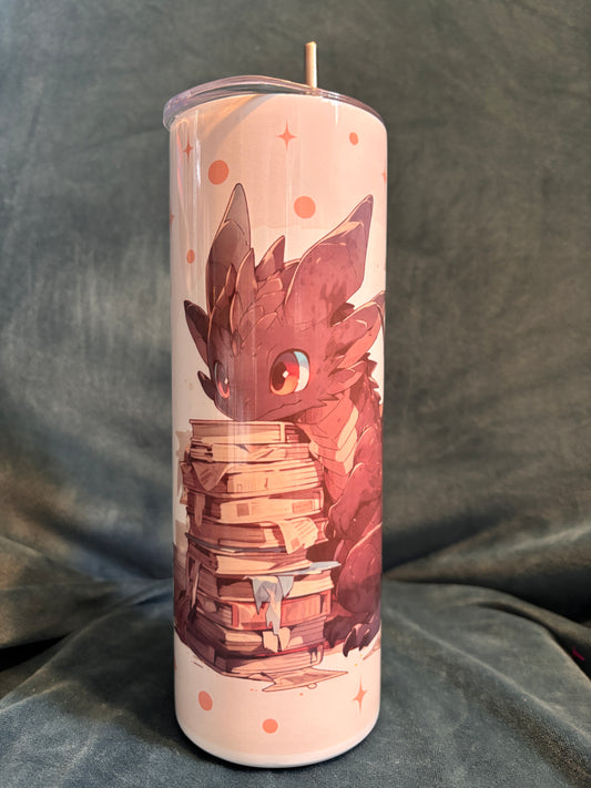 Im not a bookworm I'm a book dragon metal tumbler