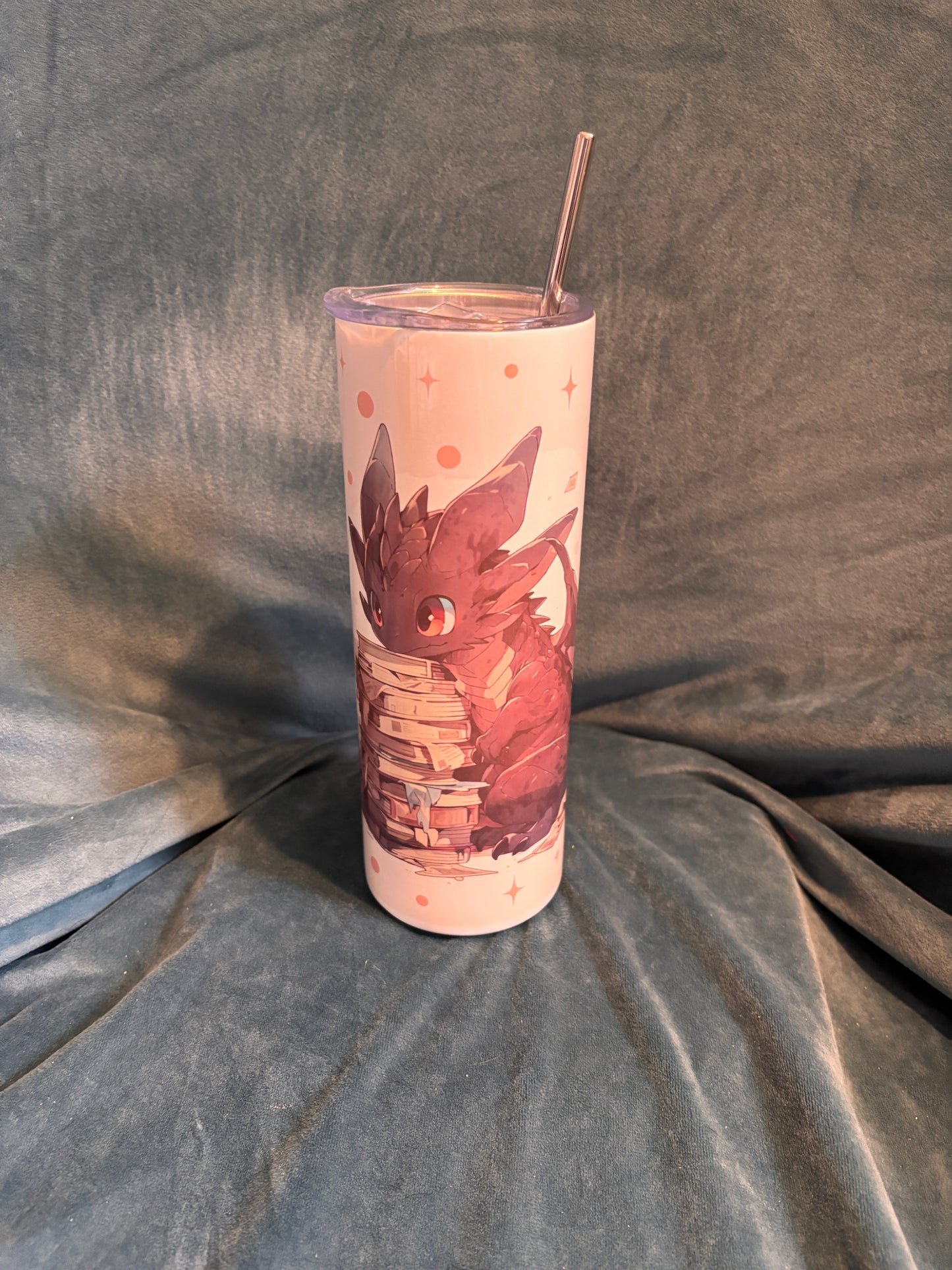 Im not a bookworm I'm a book dragon metal tumbler