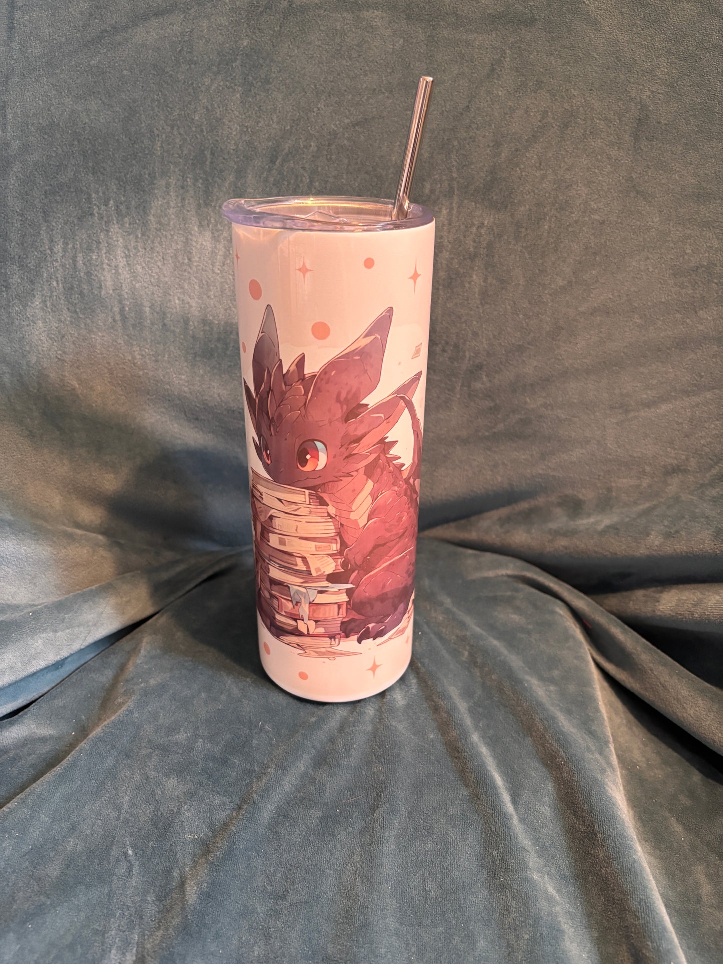 Im not a bookworm I'm a book dragon metal tumbler