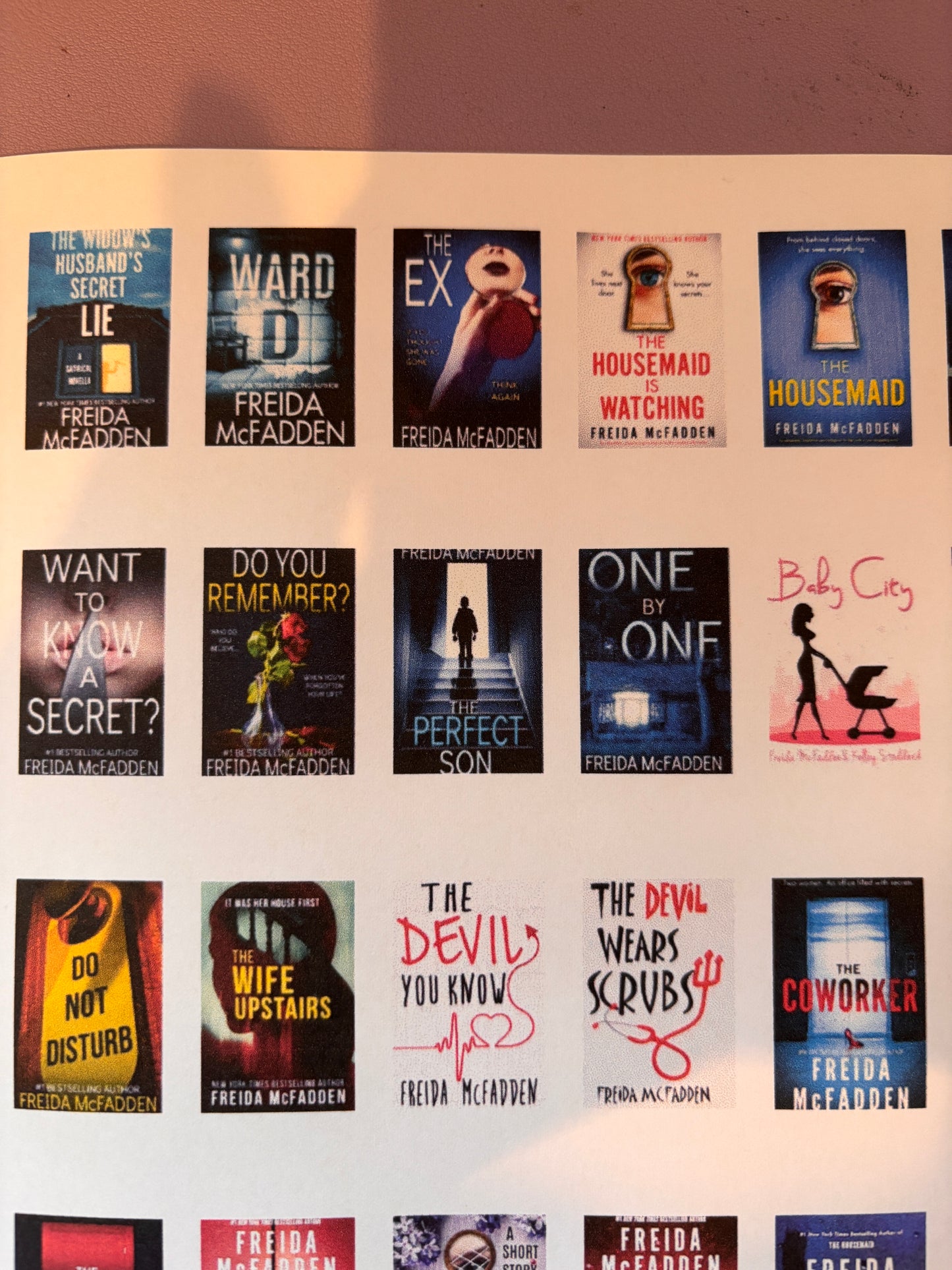 Freida McFadden Book Cover Stickers