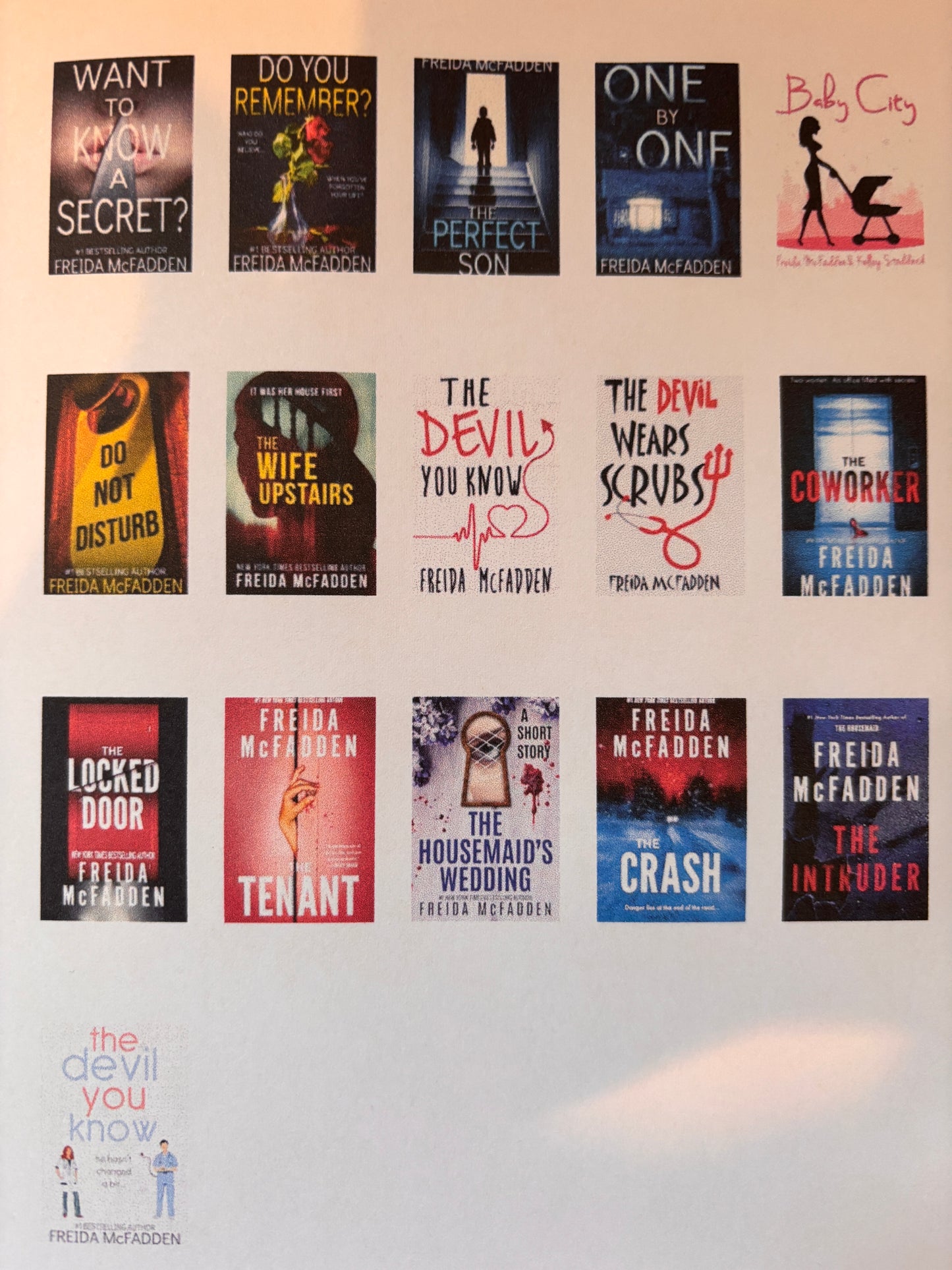 Freida McFadden Book Cover Stickers