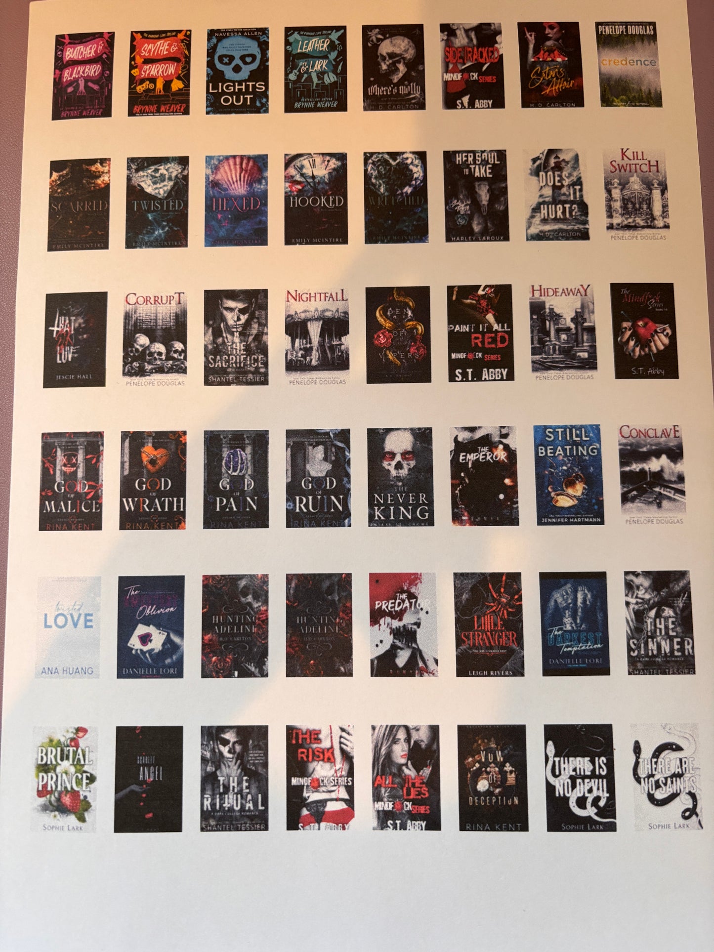 50 Dark Romance Book Cover Stickers