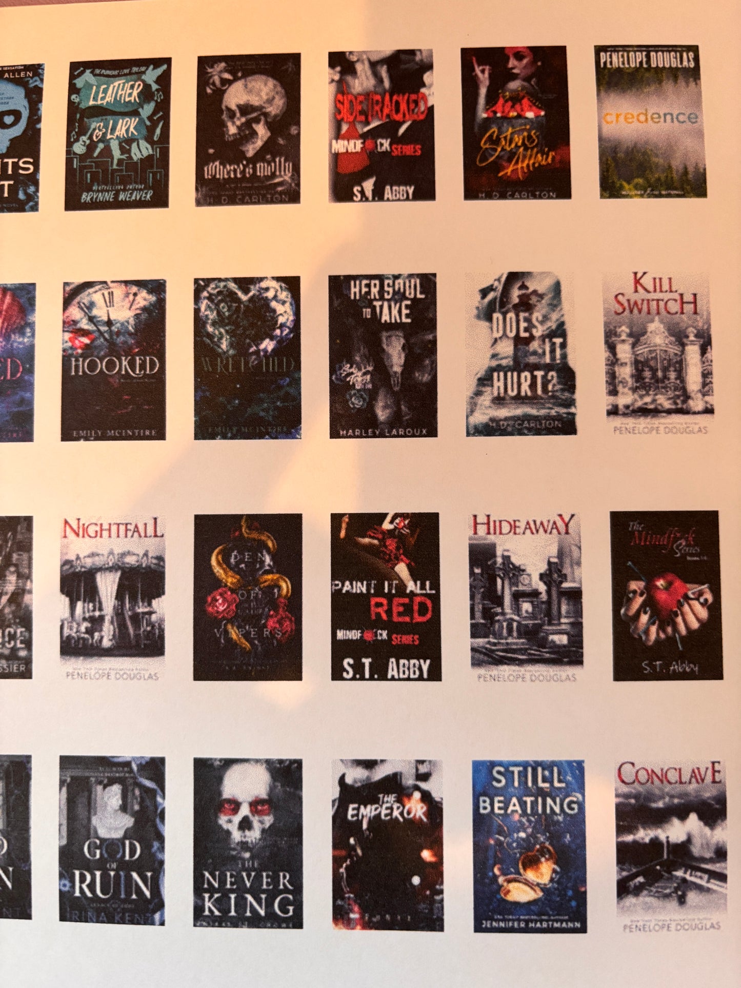 50 Dark Romance Book Cover Stickers