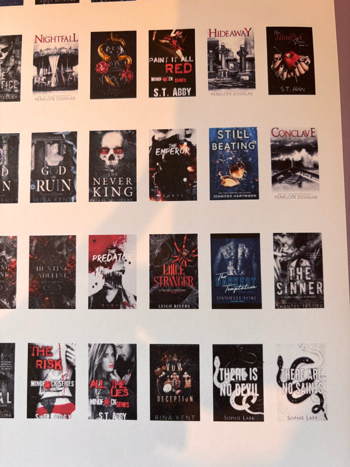 50 Dark Romance Book Cover Stickers