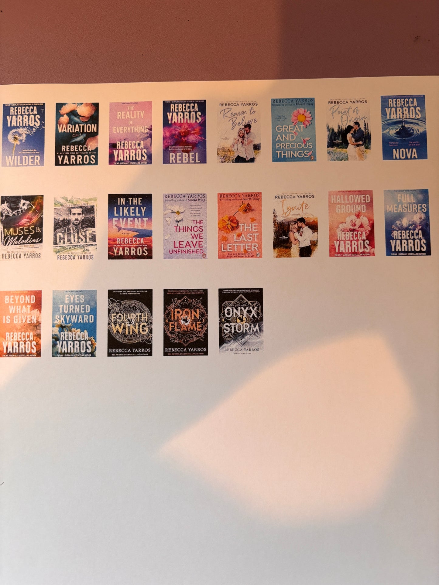 Rebecca Yarros Book Cover Stickers